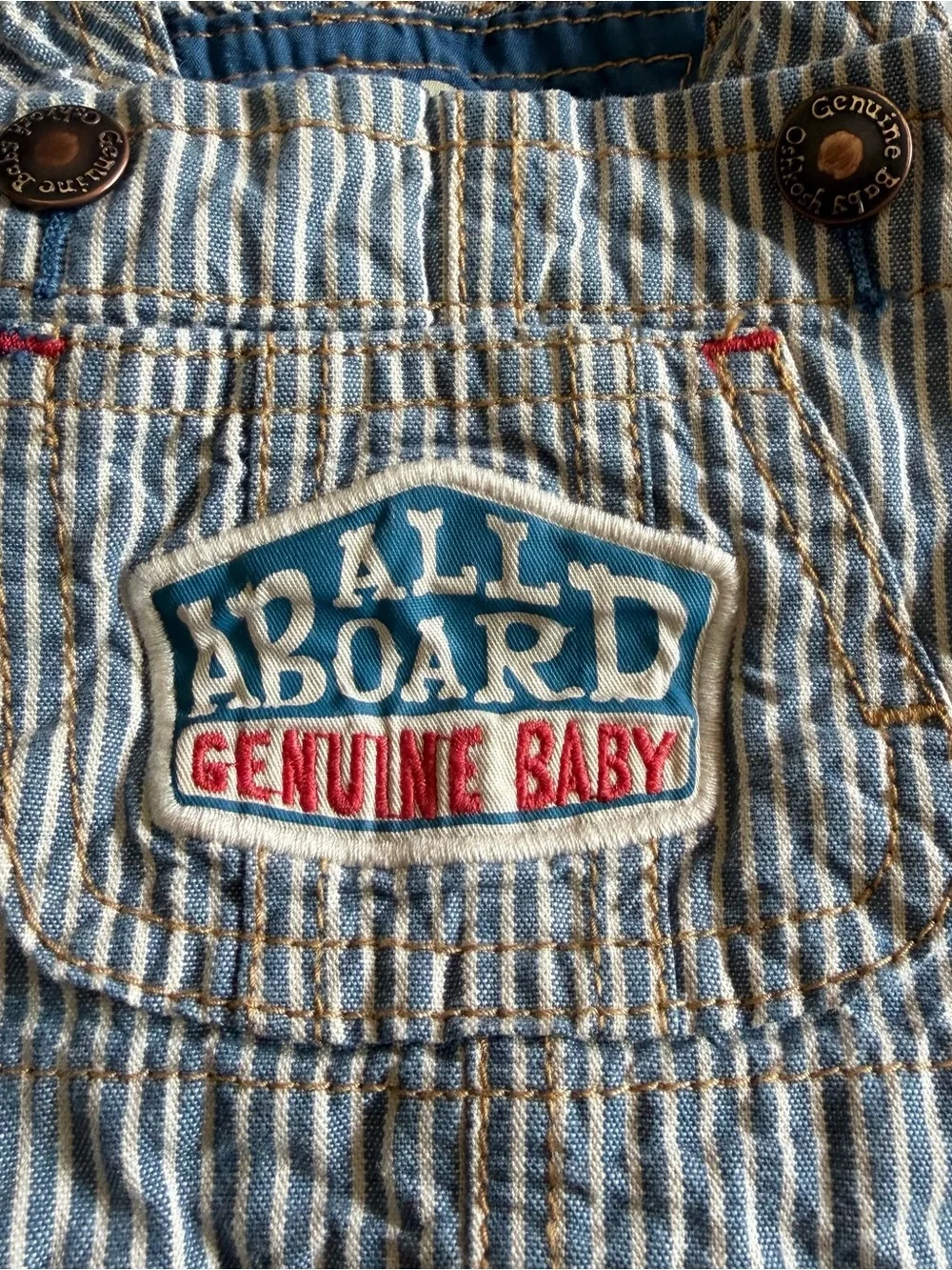 Carter's Gray & White Striped Romper with Moose + Oshkosh Overalls Set 3M